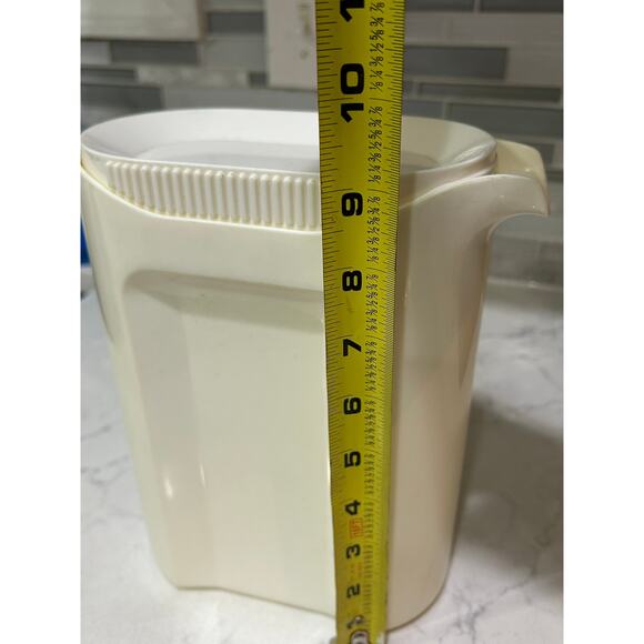 Vintage Rosti Mepal White Melamine Pitcher Beaker Utensil Holder 1L Denmark - Picture 5 of 7